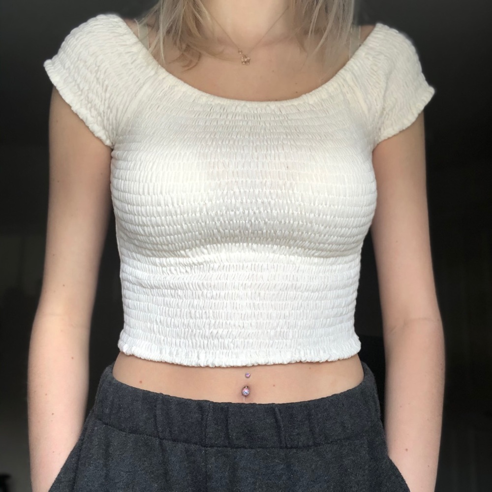 Cute white crop top